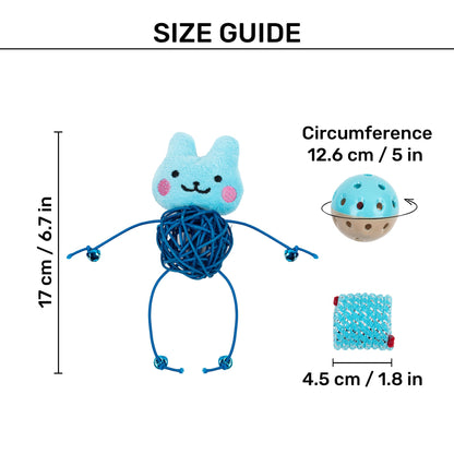 HUFT Furry Frenzy Toy For Cat : Set of 3