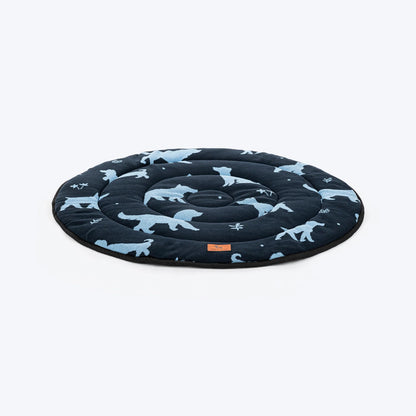 HUFT Shadow Tails Round Mat For Dog - Blue