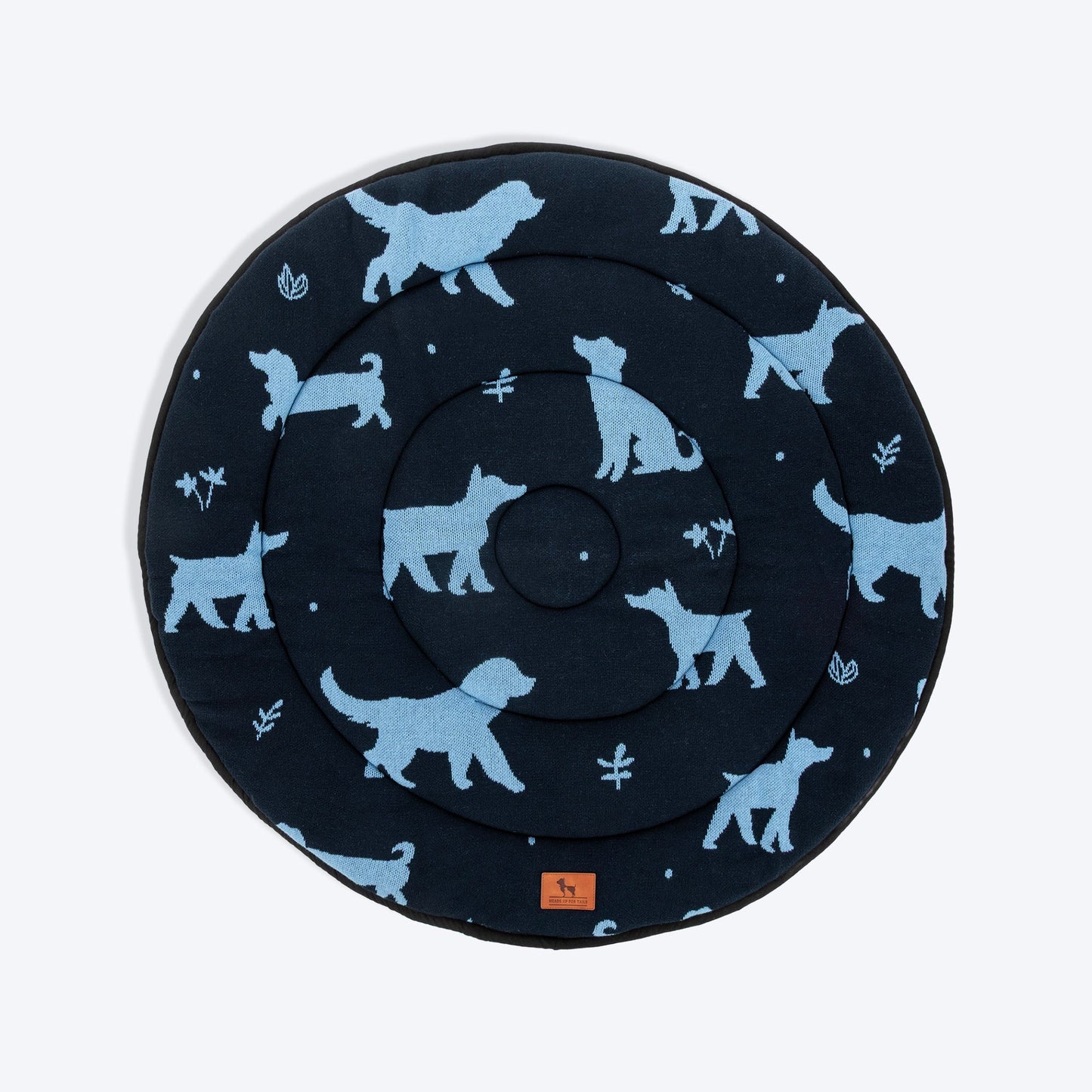 HUFT Shadow Tails Round Mat For Dog - Blue