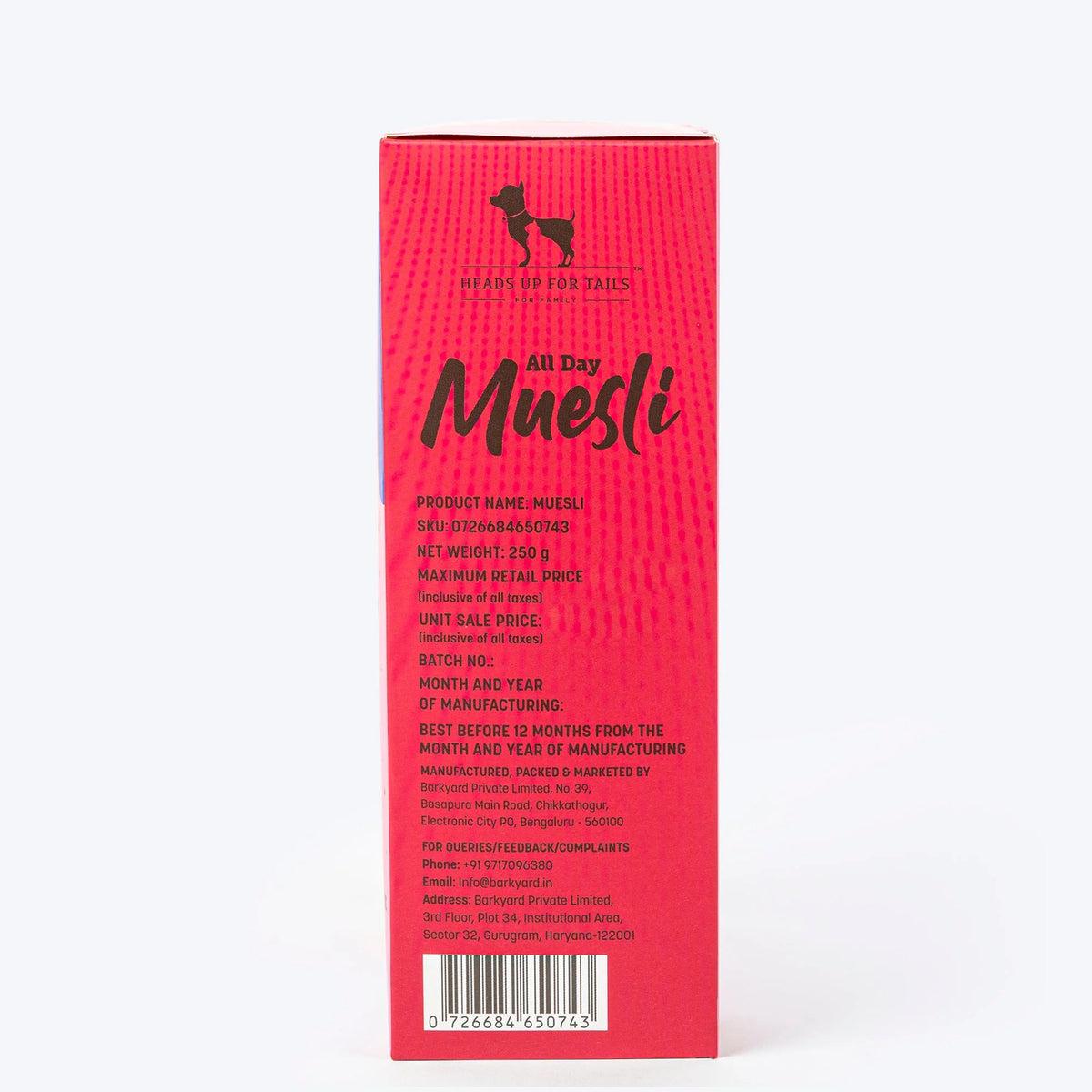 HUFT All Day Muesli with Strawberry, Blueberry and Cranberry Treats For Dog - 250 g