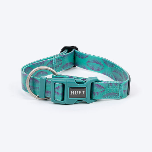 HUFT Oval Opulence Waterproof Collar For Dog - Green