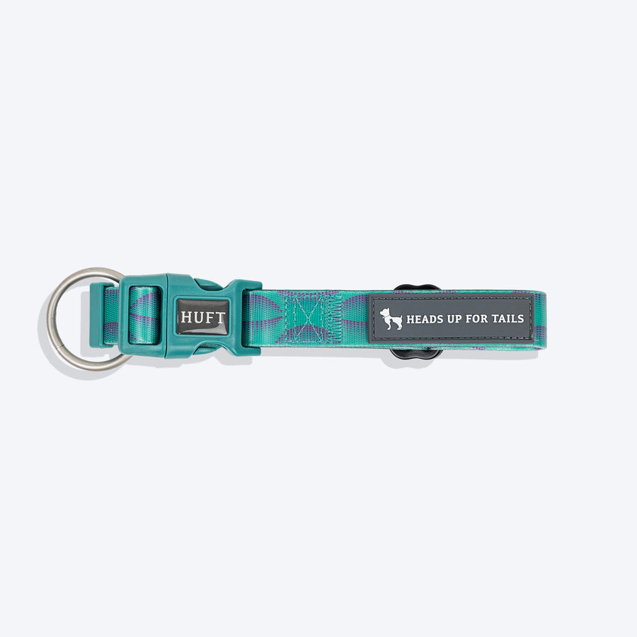 HUFT Oval Opulence Waterproof Collar For Dog - Green