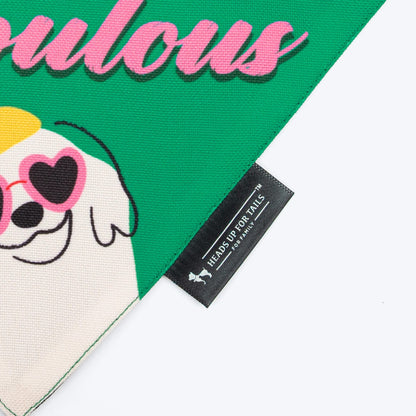 HUFT Furry & Fabulous Bandana For Dog - Green