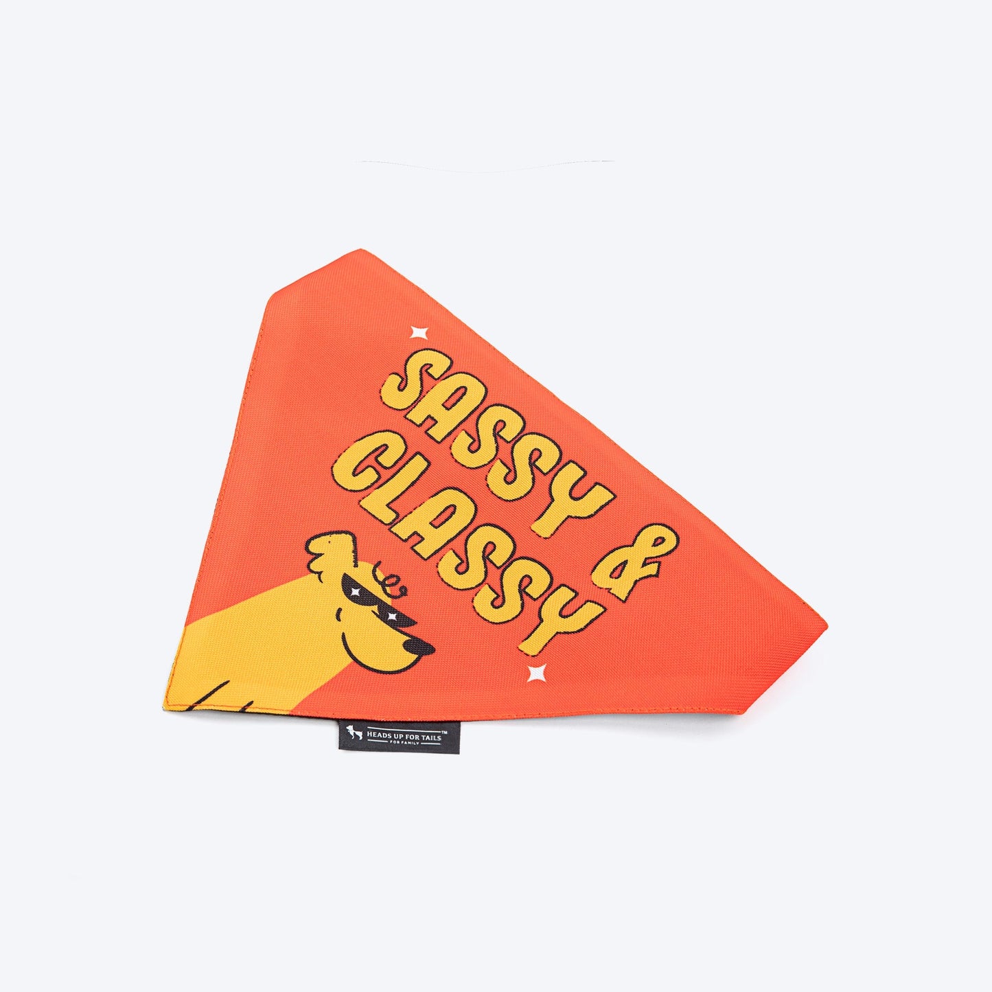 HUFT Sassy & Classy Bandana For Dog - Orange