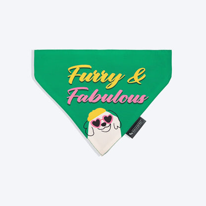 HUFT Furry & Fabulous Bandana For Dog - Green