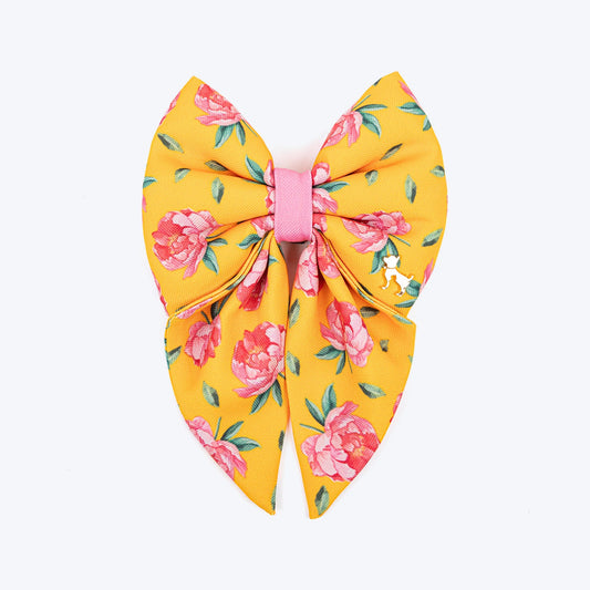 HUFT Blush Bloom Lady Bow Tie For Dog - Yellow