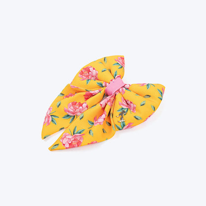 HUFT Blush Bloom Lady Bow Tie For Dog - Yellow