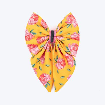 HUFT Blush Bloom Lady Bow Tie For Dog - Yellow