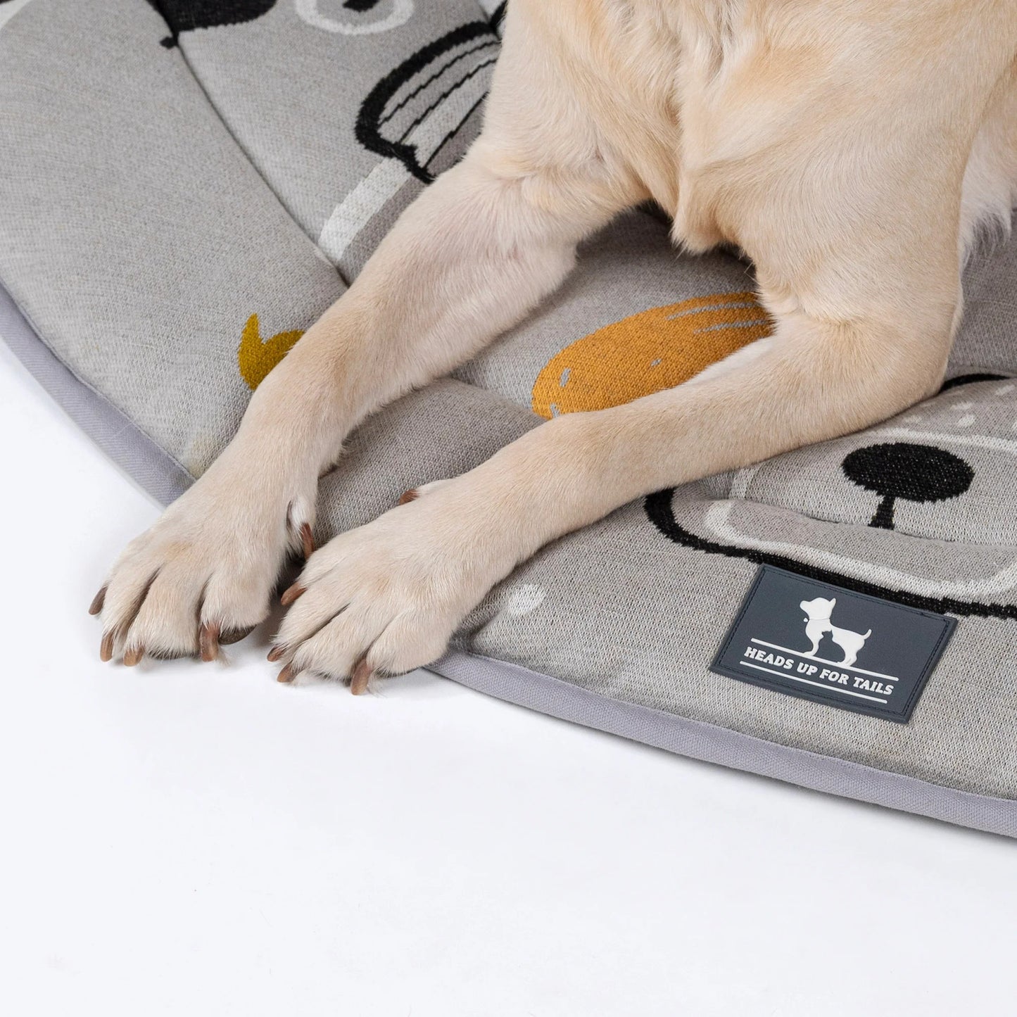 HUFT Doodle Den Round Mat For Dog & Cat - Grey