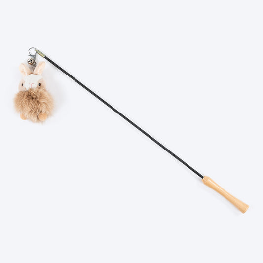 HUFT Furry Bunny Wand Toy For Cat