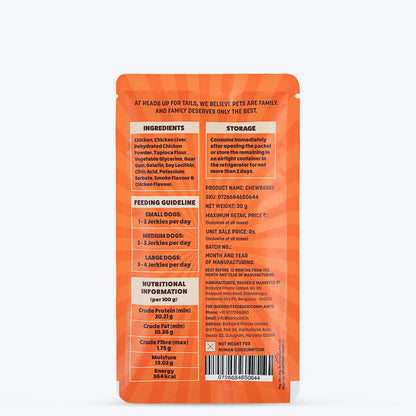 HUFT Chewbarks Smoked Chicken Soft Chew Strips Dog Treat - 30g