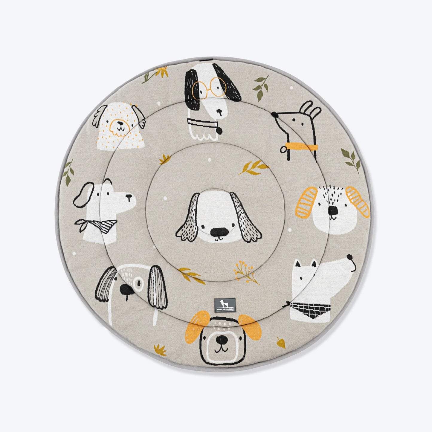 HUFT Doodle Den Round Mat For Dog & Cat - Grey