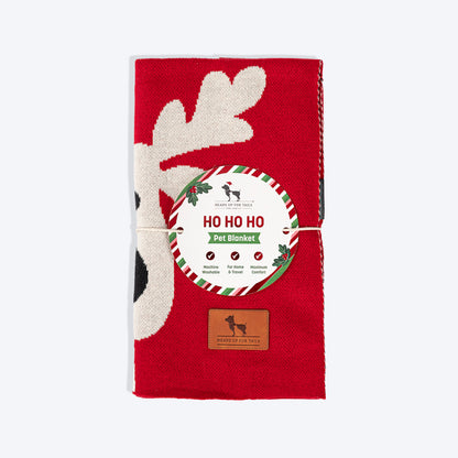 HUFT Reindeer Dreams Blanket For Dog - Red
