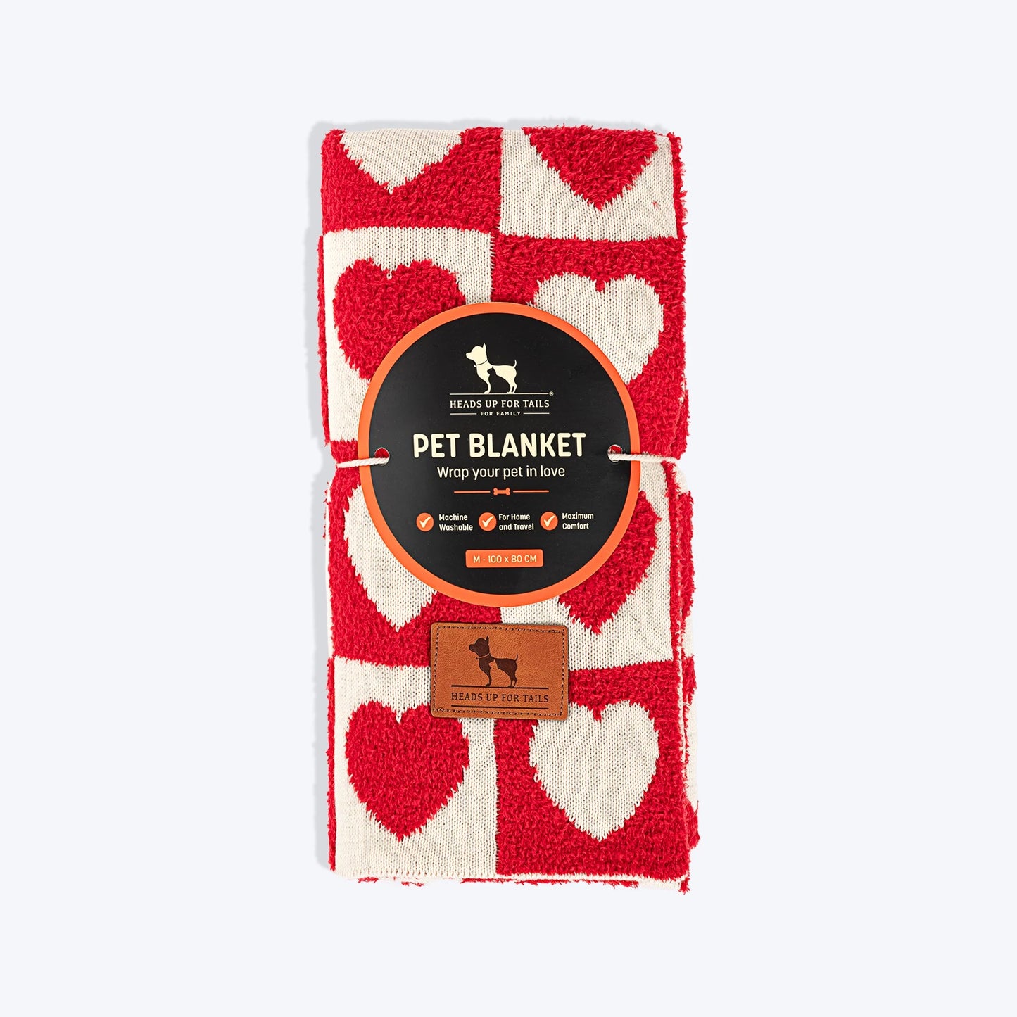 HUFT Snuggle Hearts Blanket For Dog & Cat - Red