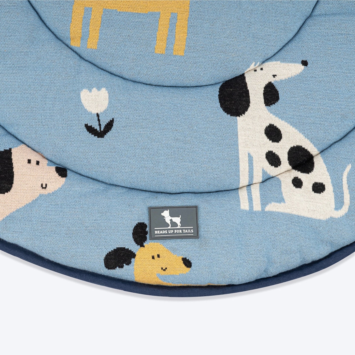 HUFT Bark & Bloom Round Mat For Dog & Cat - Blue