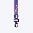 Dash Dog Pixel Dual Handle Leash For Dog - Purple