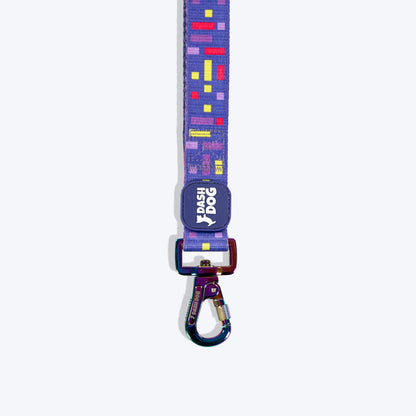 Dash Dog Pixel Dual Handle Leash For Dog - Purple