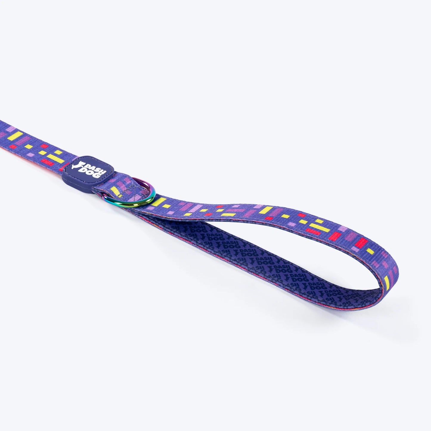 Dash Dog Pixel Dual Handle Leash For Dog - Purple