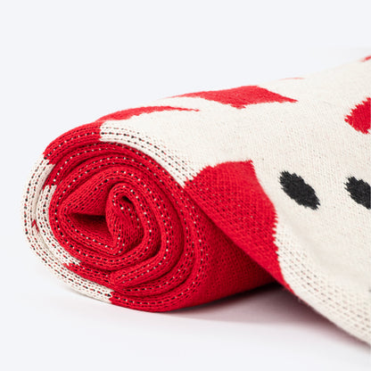 HUFT Reindeer Dreams Blanket For Dog - Red