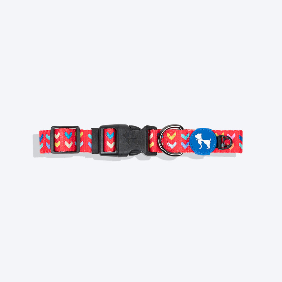 HUFT Heart To Heart Collar For Dog - Red