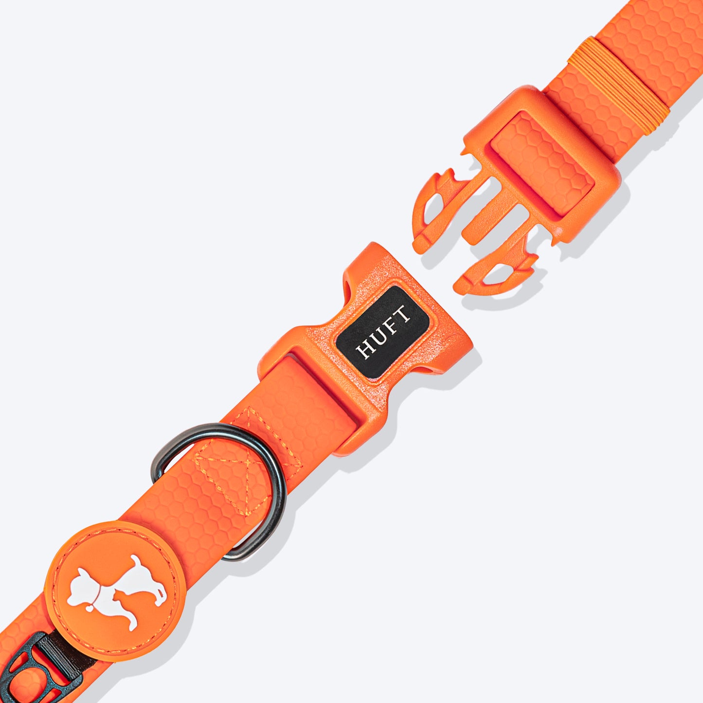 HUFT Hive Harmony Waterproof Collar And Leash Set For Dog - Orange