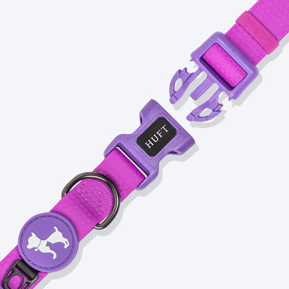 HUFT Hive Harmony Waterproof Collar And Leash Set For Dog - Purple