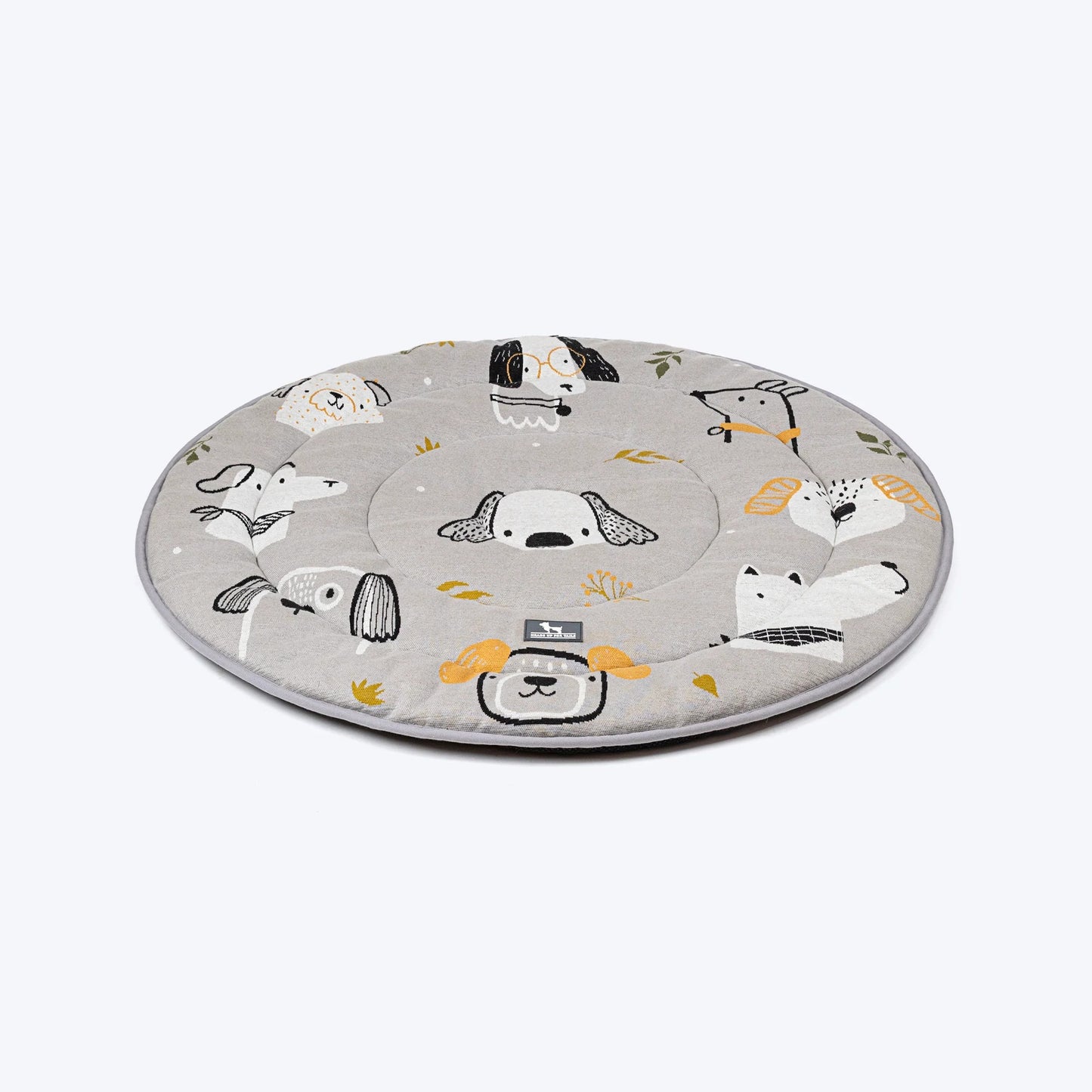 HUFT Doodle Den Round Mat For Dog & Cat - Grey