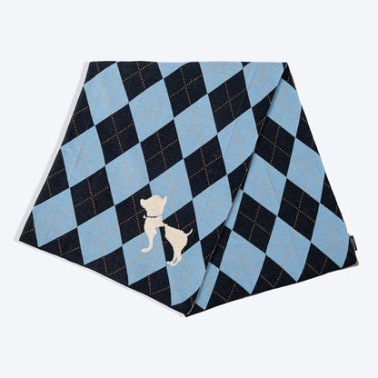 HUFT Cuddle Checks Blanket For Dog & Cat - Blue