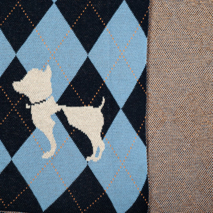 HUFT Cuddle Checks Blanket For Dog & Cat - Blue
