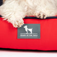 HUFT Ellie Classic Lounger Bed For Dog - Red & Navy