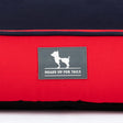 HUFT Ellie Classic Lounger Bed For Dog - Red & Navy