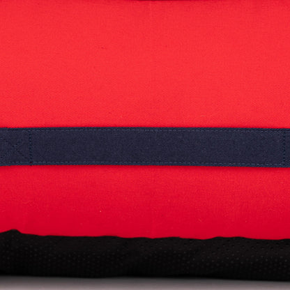 HUFT Ellie Classic Lounger Bed For Dog - Red & Navy