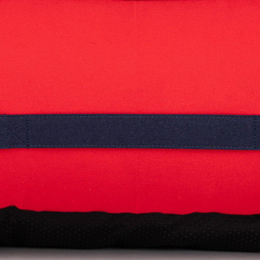 HUFT Ellie Classic Lounger Bed For Dog - Red & Navy