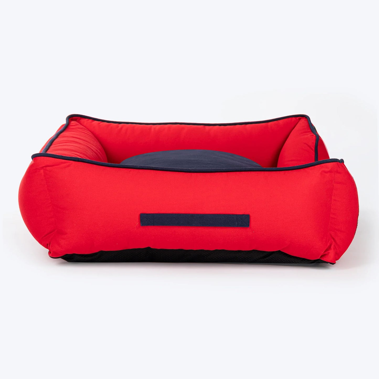 HUFT Ellie Classic Lounger Bed For Dog - Red & Navy