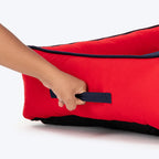 HUFT Ellie Classic Lounger Bed For Dog - Red & Navy