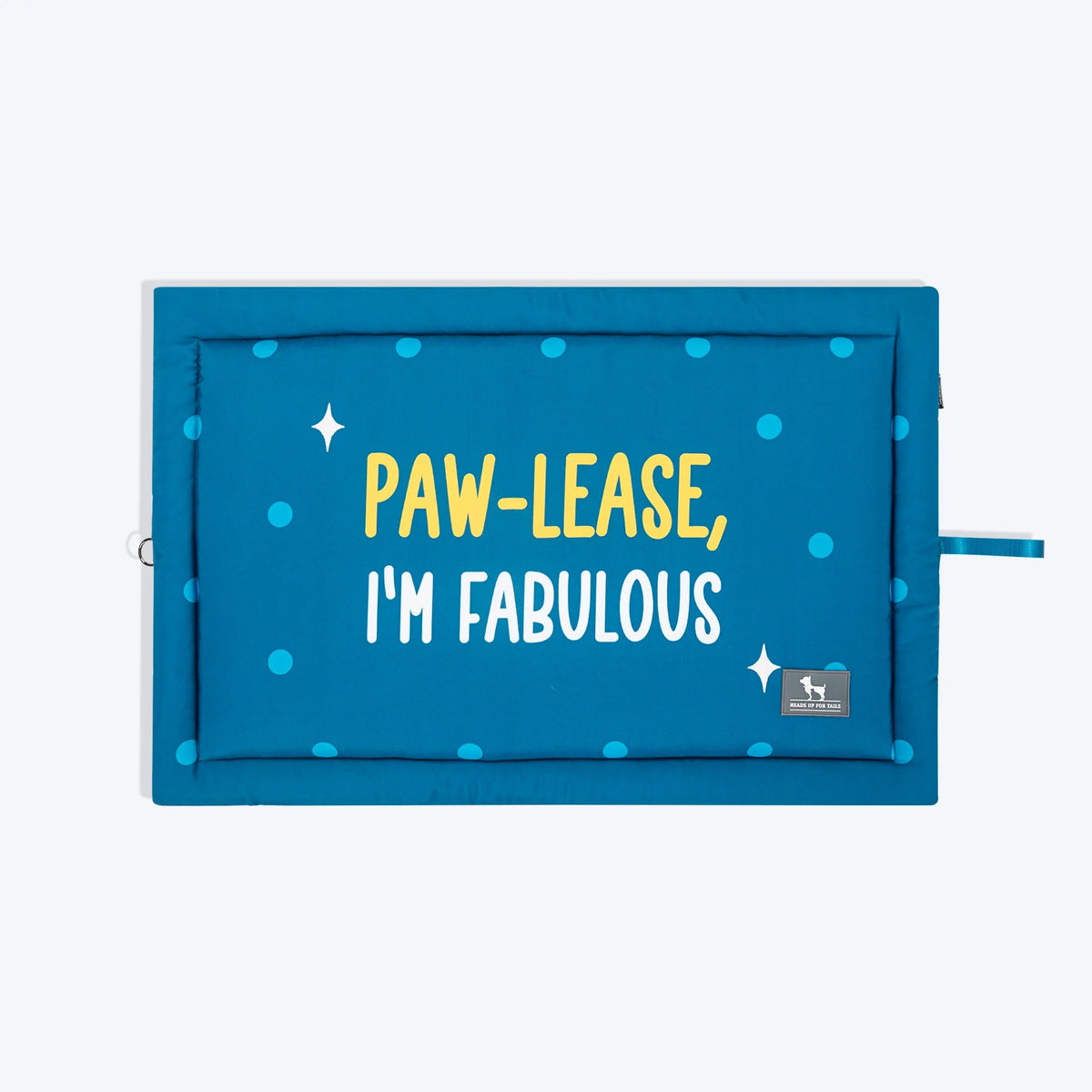 HUFT Pawlease I'm Fabulous Mat For Dog - Teal Blue