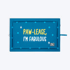 HUFT Pawlease I'm Fabulous Mat For Dog - Teal Blue