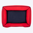 HUFT Ellie Classic Lounger Bed For Dog - Red & Navy