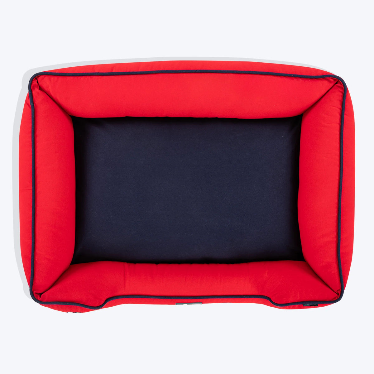 HUFT Ellie Classic Lounger Bed For Dog - Red & Navy