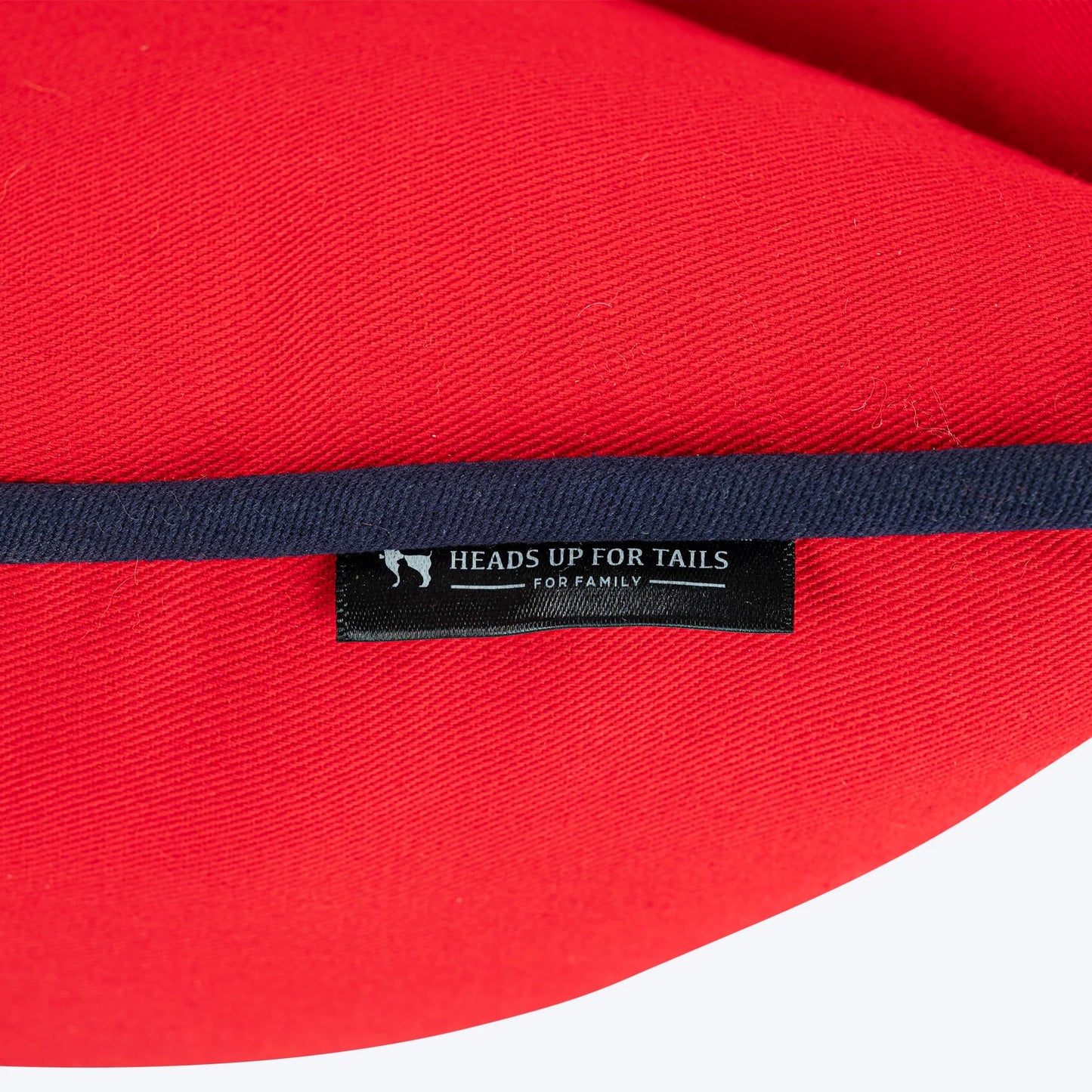 HUFT Ellie Classic Lounger Bed For Dog - Red & Navy