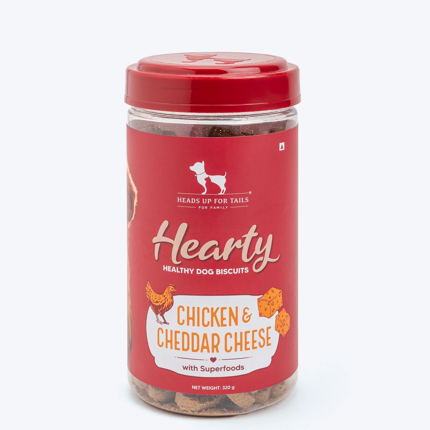 Hearty Chicken & Cheddar Cheese Healthy Dog Biscuits - 320 gm