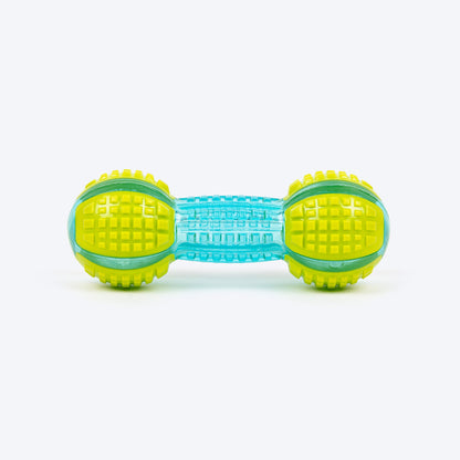 Dash Dog Extreme Play Squeaky Dumbbel Toy For Dog - Green