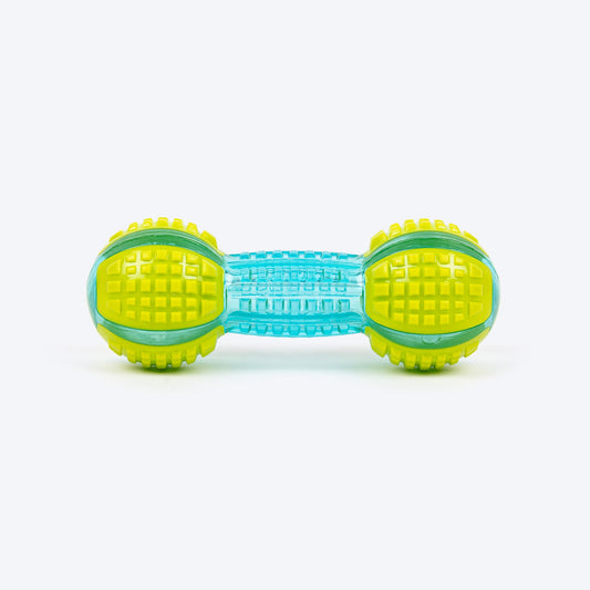 Dash Dog Extreme Play Squeaky Dumbbel Toy For Dog - Green