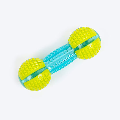 Dash Dog Extreme Play Squeaky Dumbbel Toy For Dog - Green
