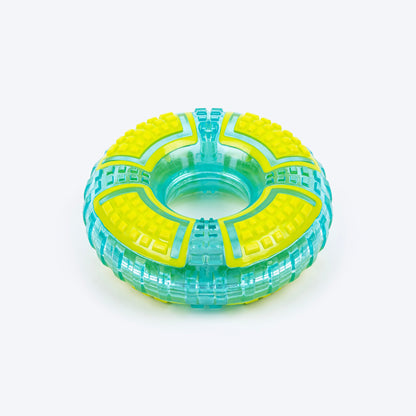 Dash Dog Extreme Play Squeaky Ring Toy For Dog - Green