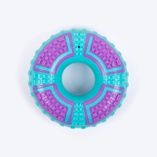 Dash Dog Extreme Play Squeaky Ring Toy For Dog - Blue