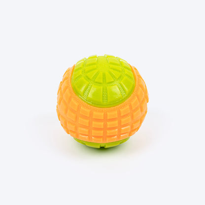 Dash Dog Squeaky Serve Tennis Ball Fetch Toy For Dog - Orange & Green - M