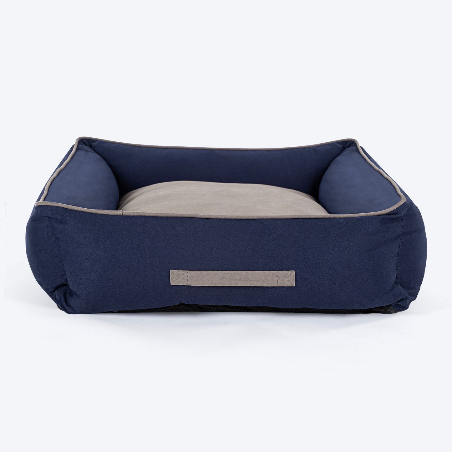 HUFT Classic Lounger Dog Bed - Grey With Navy