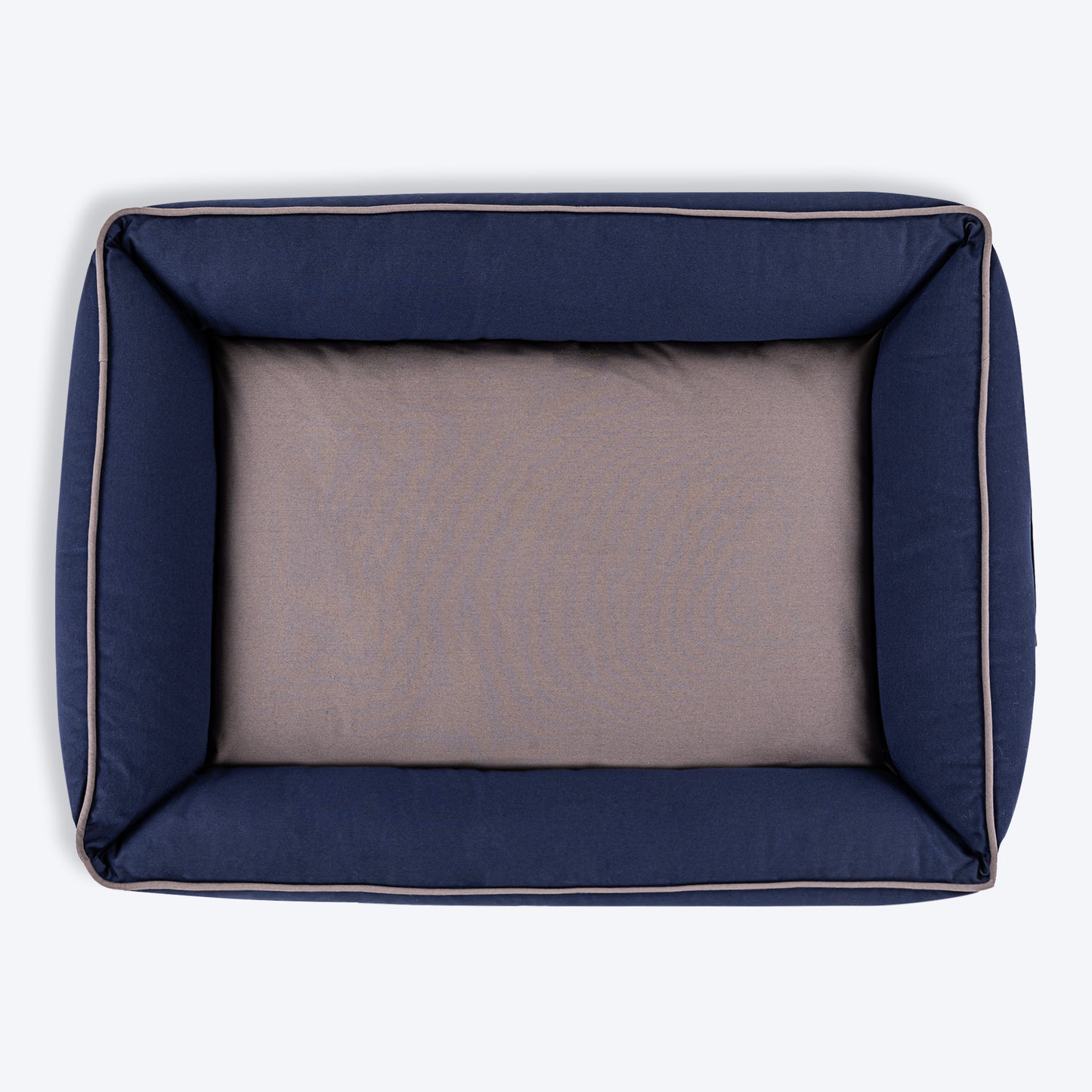 HUFT Classic Lounger Dog Bed - Grey With Navy