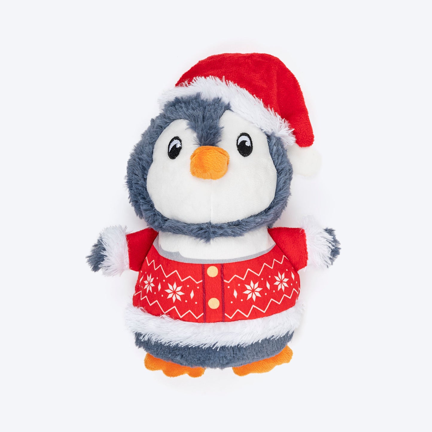 HUFT Merry Penguin Squeaky Plush Toy For Dog - Multicolor